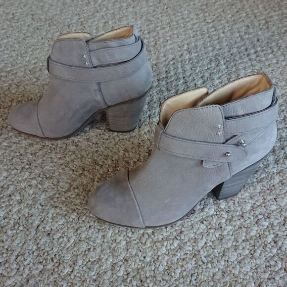 Rag & Bone Harrow Suede Ankle Boot Granite Gray size 37 - Picture 4 of 12